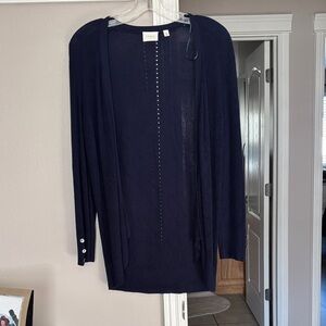 Cyrus Deep Blue Open Front Cardigan